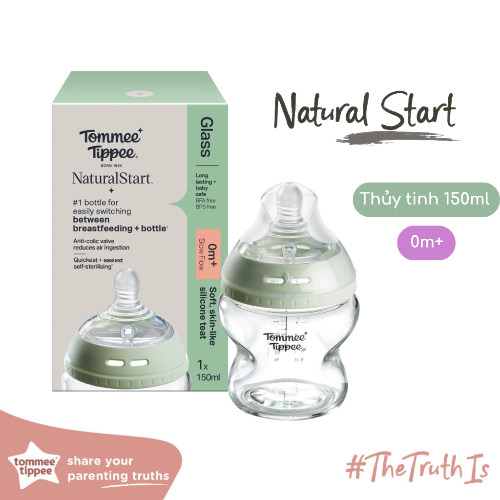 Bình sữa thủy tinh Tommee Tippee