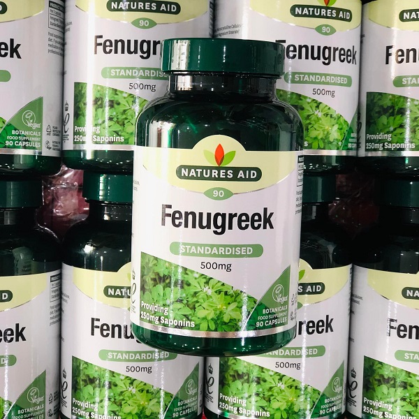 Cỏ cà ri lợi sữa Anh Fenugreek 500mg Natures Aid 90 viên