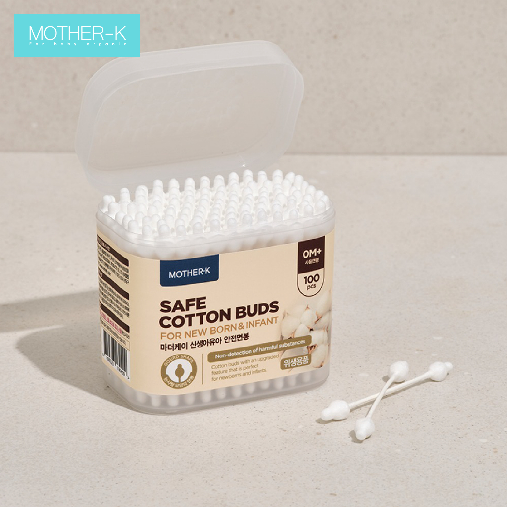 Tăm bông sơ sinh Mother-K Hàn Quốc 100c