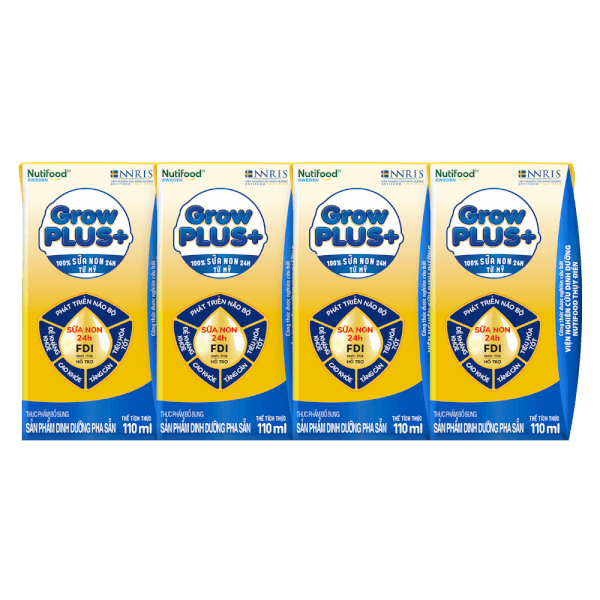 Sữa nước Nutifood GrowPLUS+ từ 1 tuổi (4x110ml) — ảnh 4