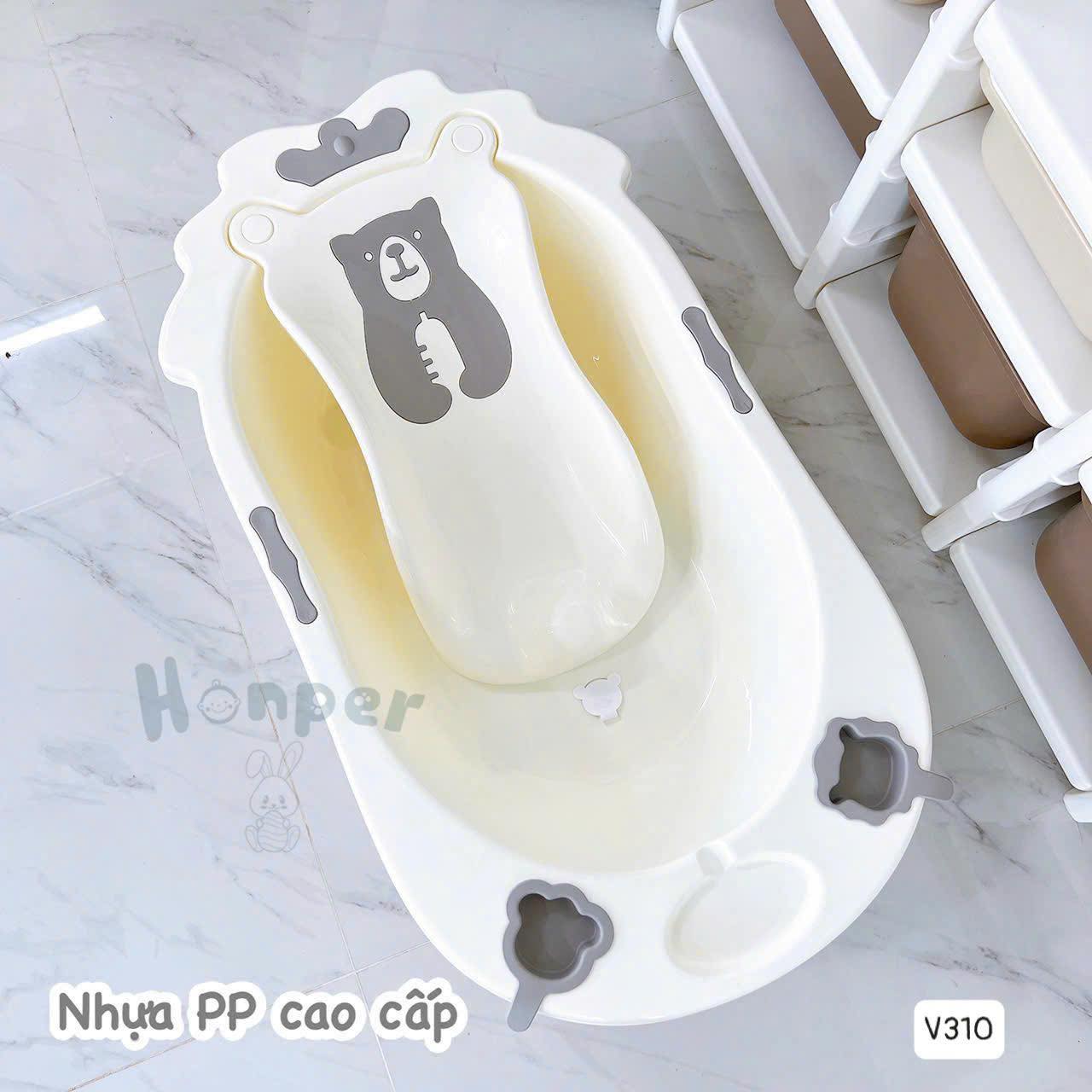 Chậu tắm kèm giá đỡ gấu Honper HP132 — ảnh 2