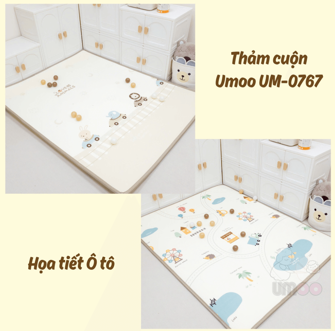 Thảm cuộn Umoo (Hình Sư tử, hình Đường phố) — ảnh 5