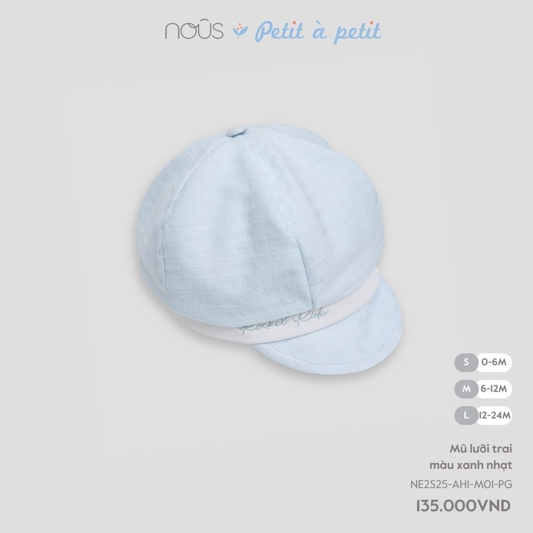 Nous Mũ lưỡi trai màu xanh nhạt S,M,L