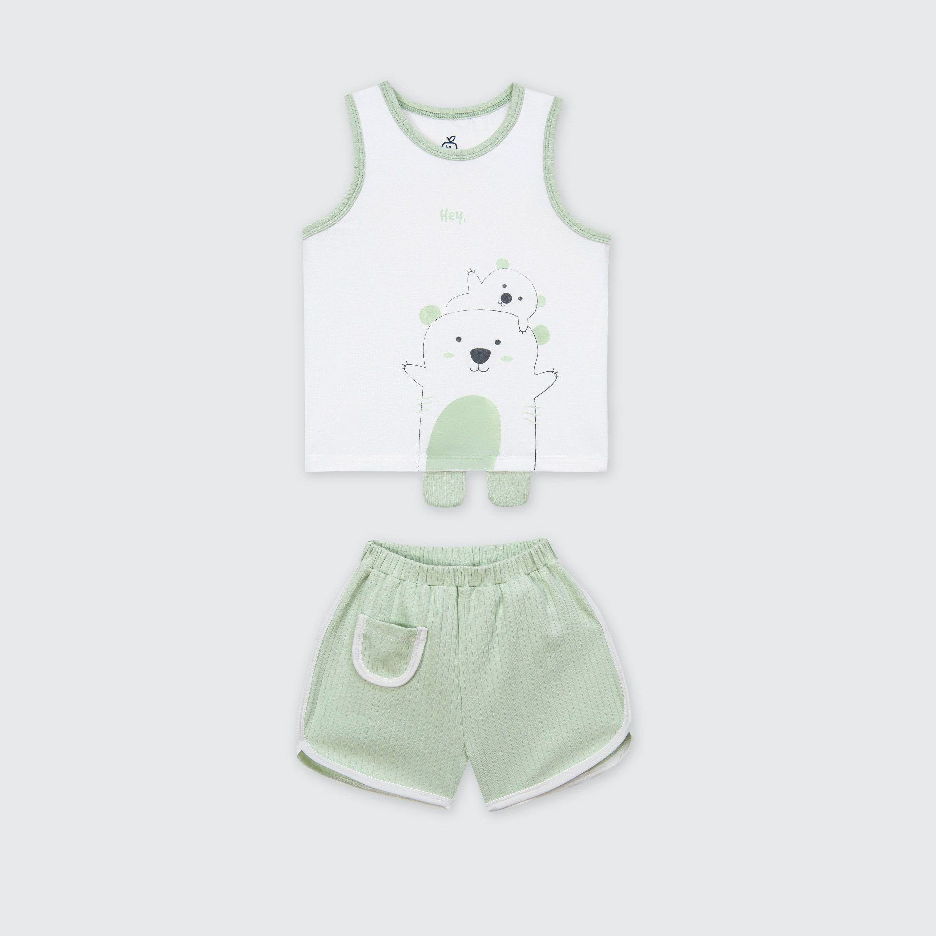 Bộ sát nách La Pomme Hello Koala - 6,9,12,18M Xanh