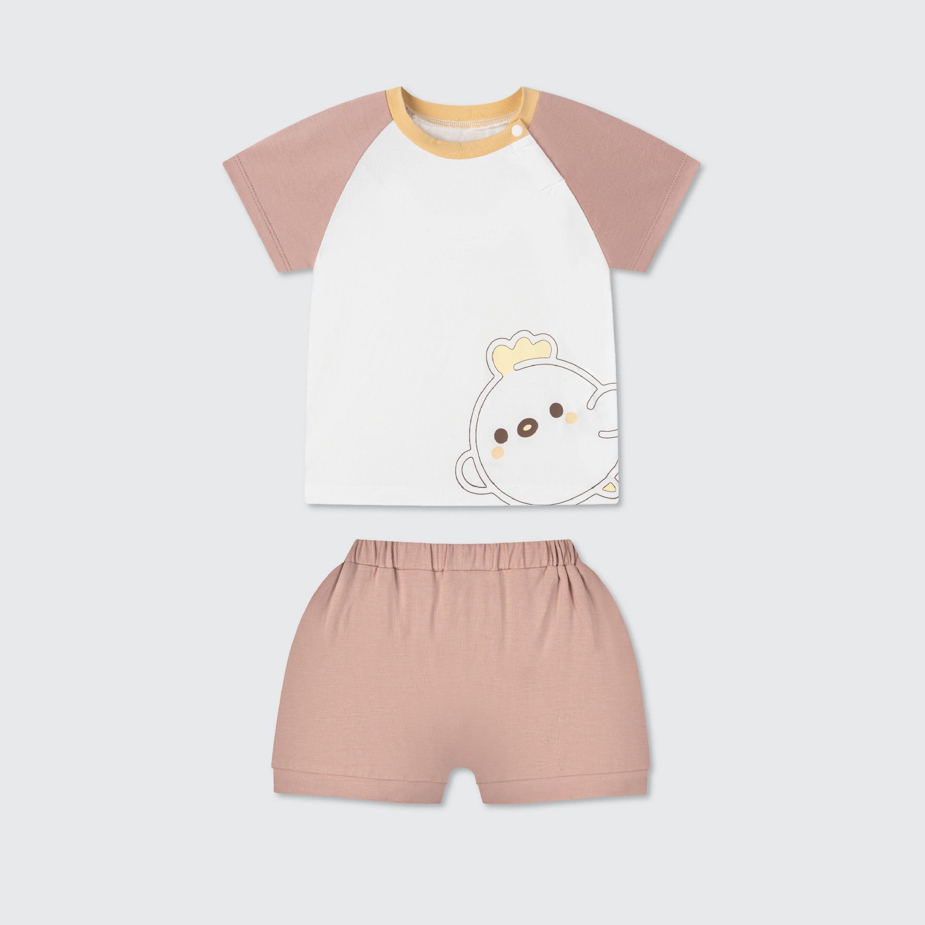 Bộ cộc tay La Pomme Vườn nhỏ thân yêu - 9,12,18M Nâu