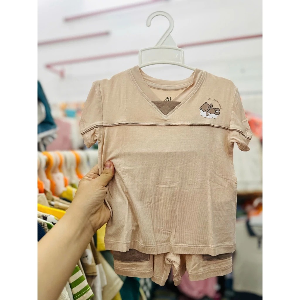 Little Love Bộ cộc tay smoothy 2510 nâu 6M,9M,12,18-24M, 3Y