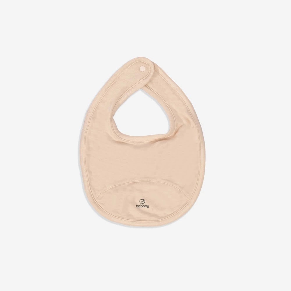Bu Baby Yếm tròn cài sau Bambus | Free size - Hồng be 40E