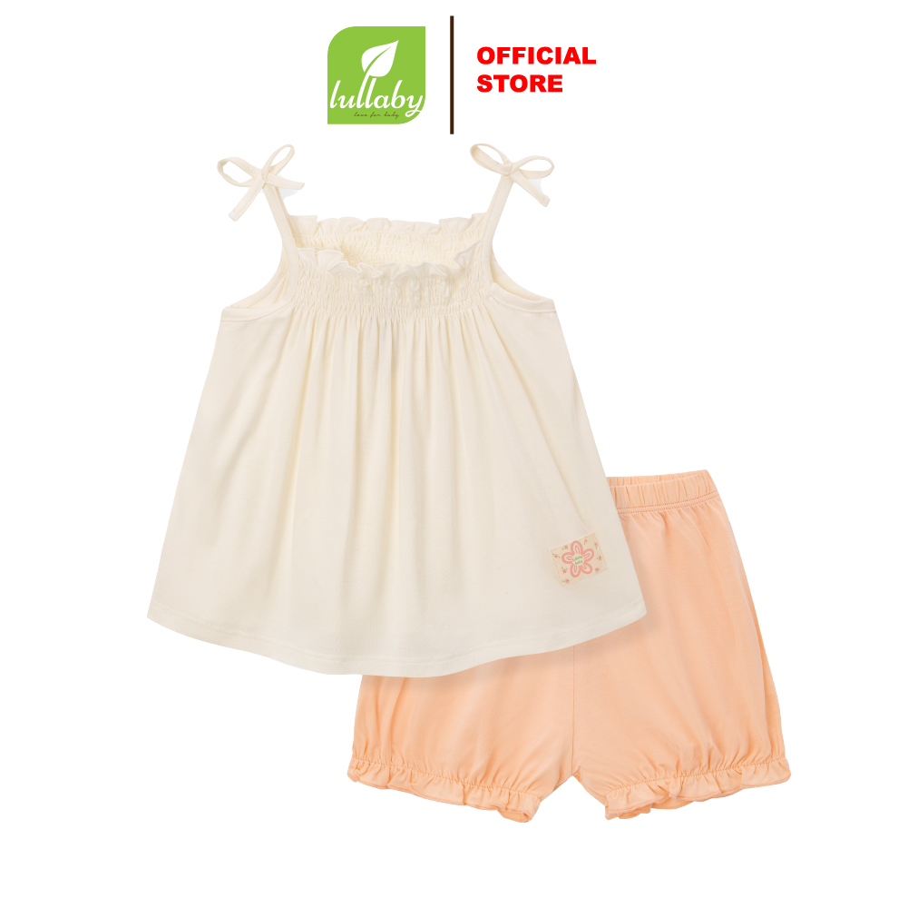 Lullaby Bộ BG 2 dây NH388N - Trắng-Hồng cam - 9,12,18,24M, 3Y