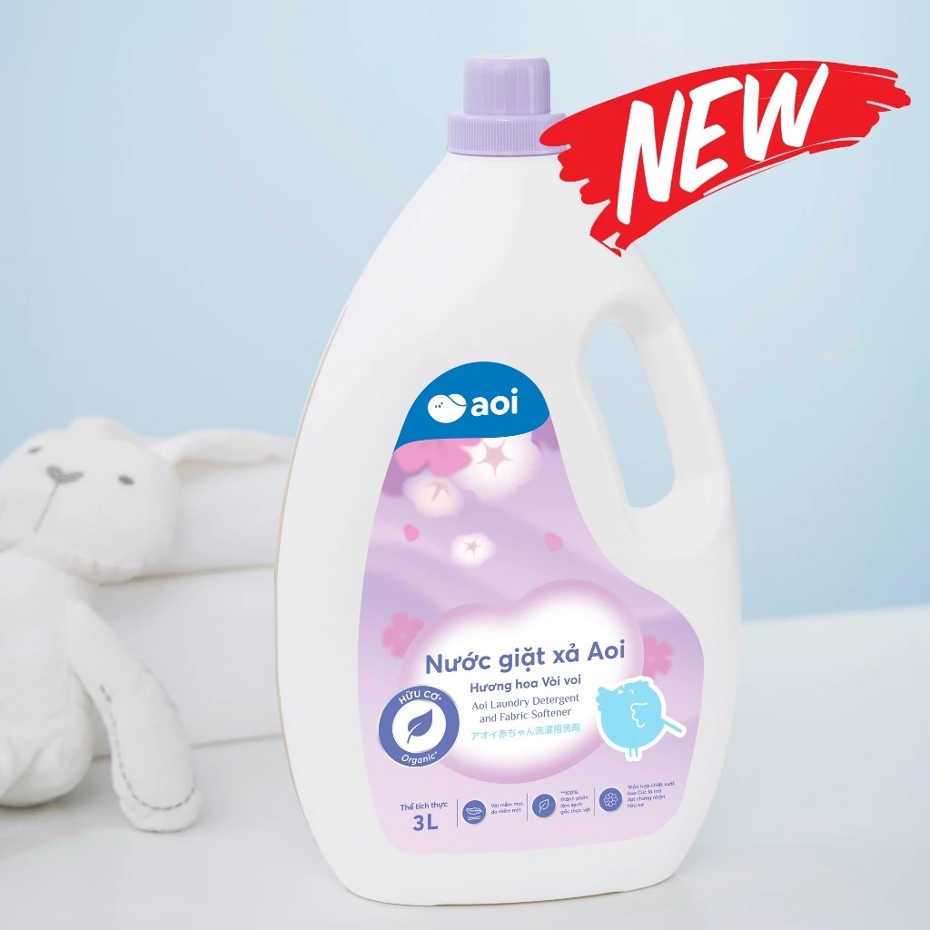 Nước giặt xả AOI can 3L