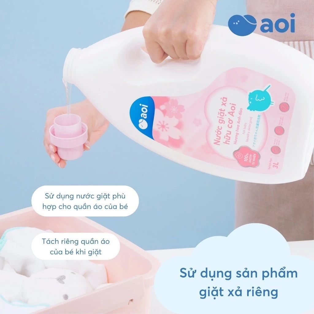 Nước giặt xả AOI can 3L — ảnh 4