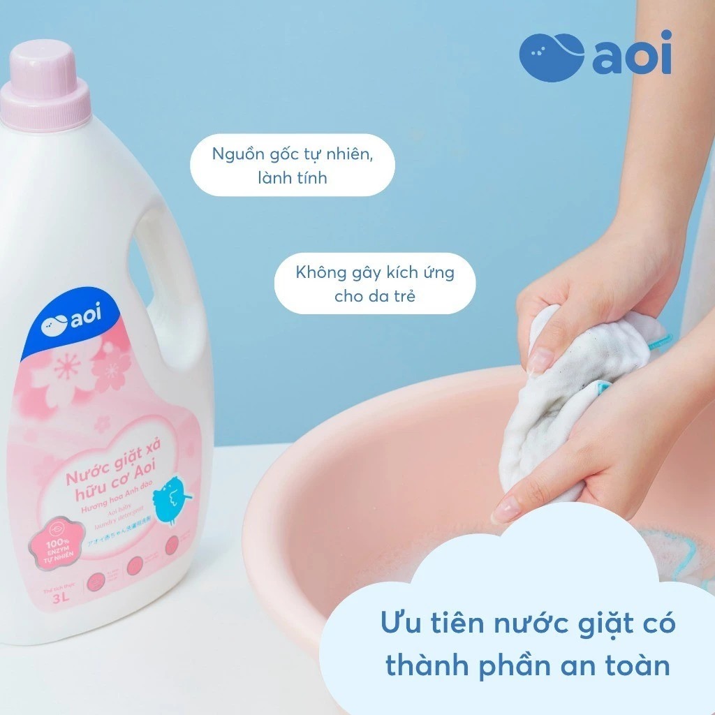 Nước giặt xả AOI can 3L — ảnh 6