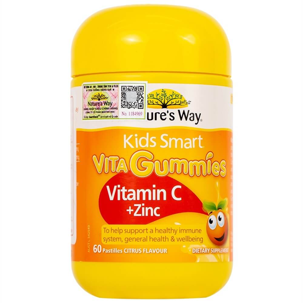 Nature's Way Kids Smart Vita Gummie Vitamin C + Zinc 60v — ảnh 2