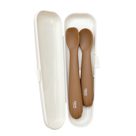 Set 2 thìa ăn dặm silicon seashell TGM Hàn