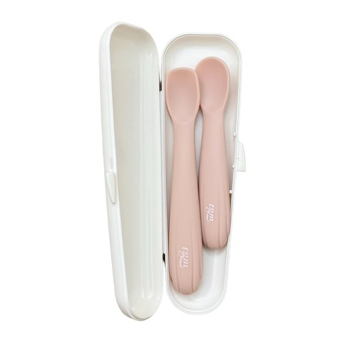 Set 2 thìa ăn dặm silicon seashell TGM Hàn — ảnh 2