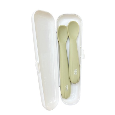Set 2 thìa ăn dặm silicon seashell TGM Hàn — ảnh 3