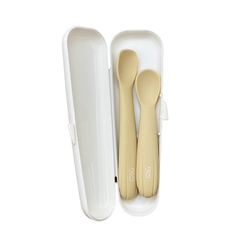 Set 2 thìa ăn dặm silicon seashell TGM Hàn — ảnh 4
