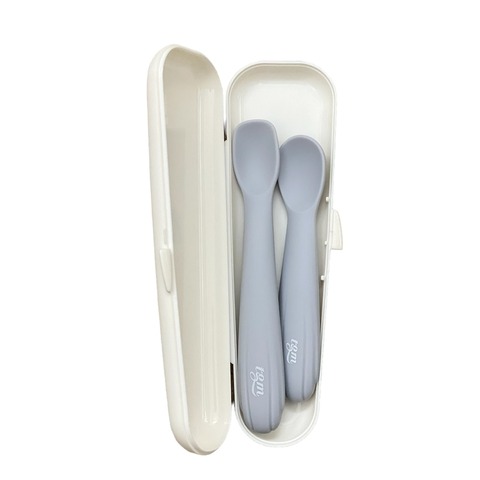 Set 2 thìa ăn dặm silicon seashell TGM Hàn — ảnh 5