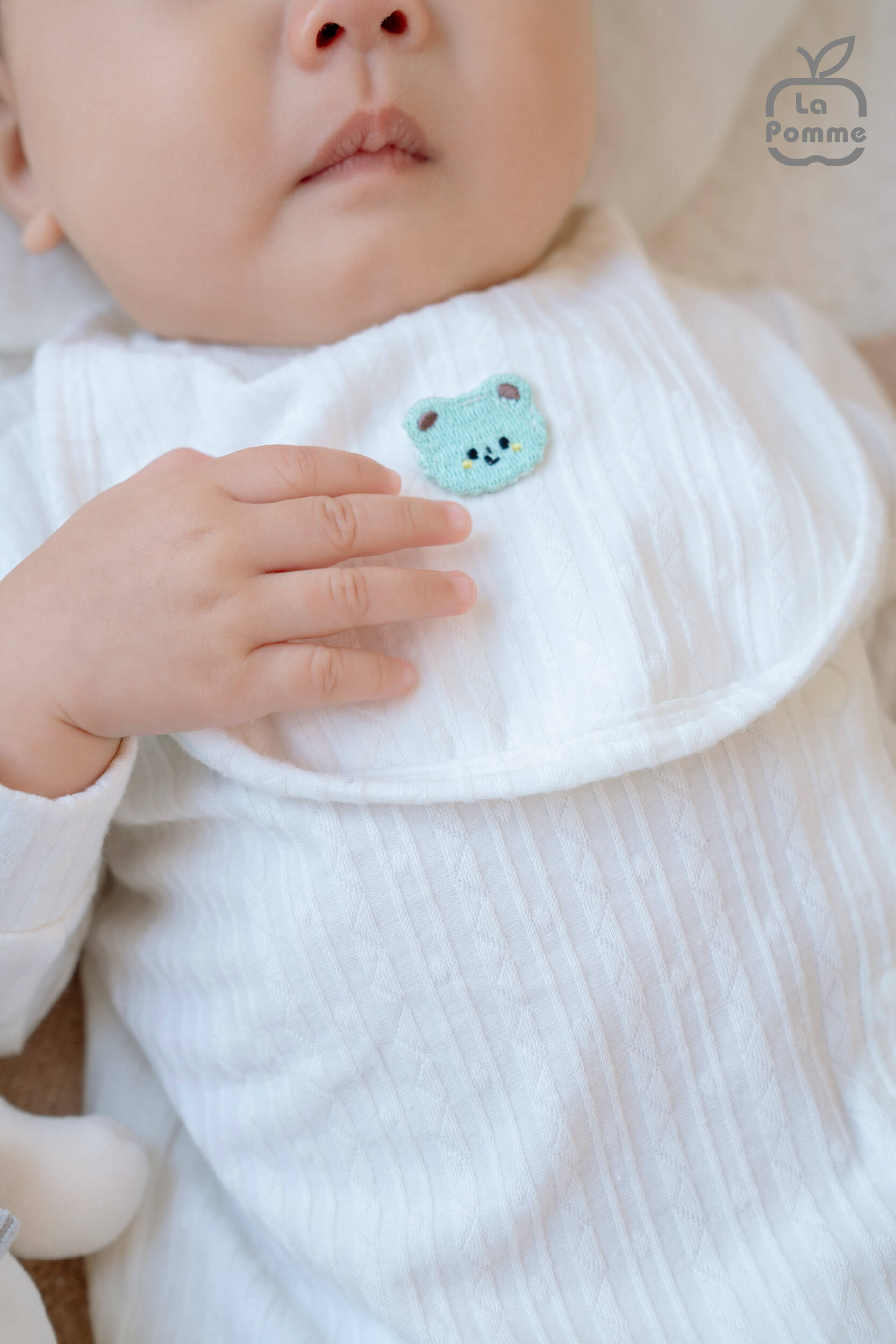 Bộ dài tay cúc lệch La Pomme vui đùa cùng gấu nhỏ - Newborn,0,3M Be — ảnh 5
