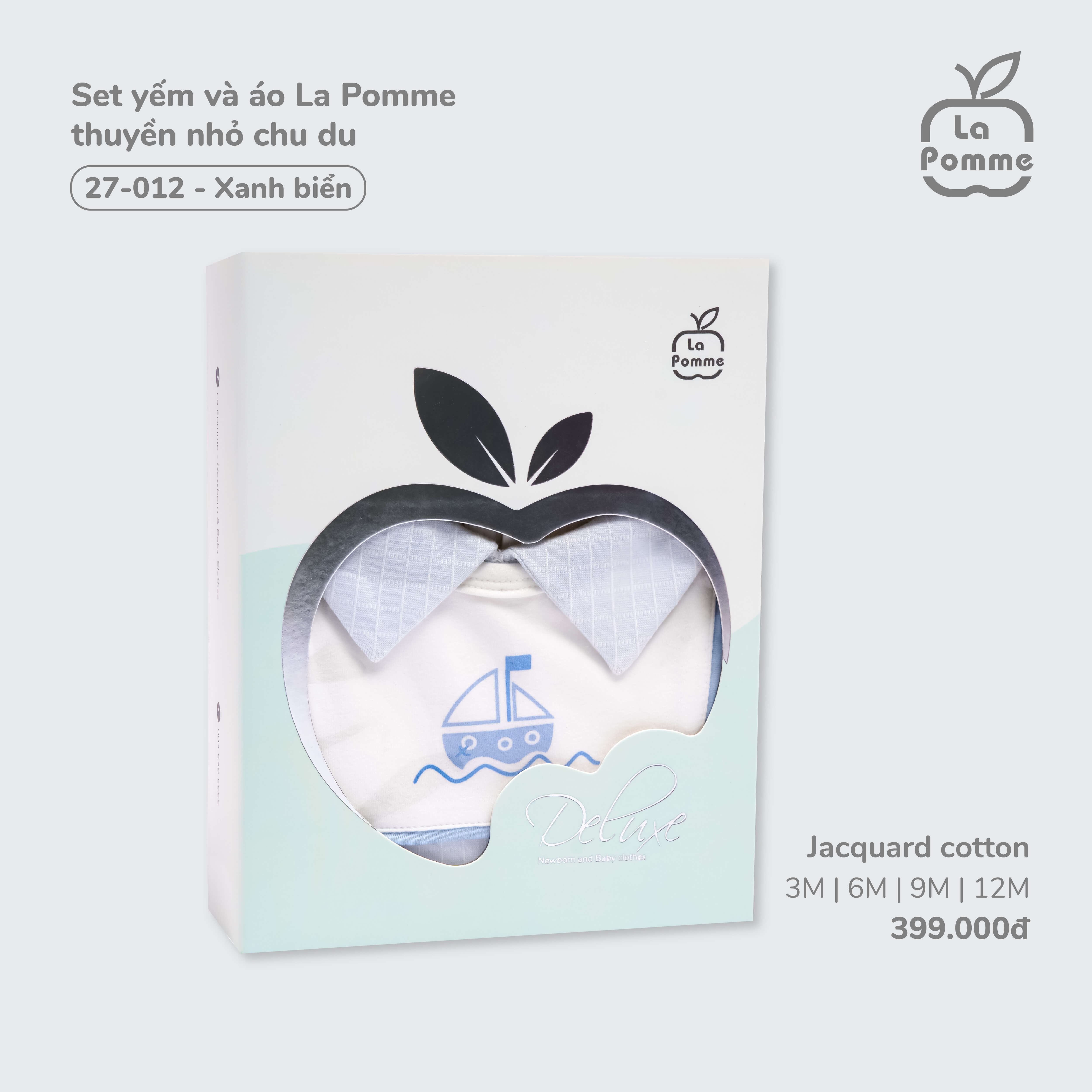 Set yếm và áo La Pomme thuyền nhỏ chu du - 6,9,12M Xanh biển — ảnh 2