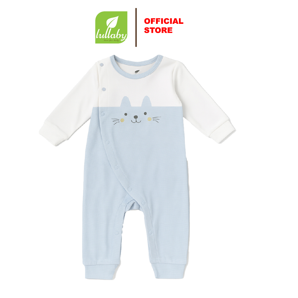 Lullaby Sleepsuit bé trai NH543N - Xanh blue  (3M, 6M, 9M, 12M)