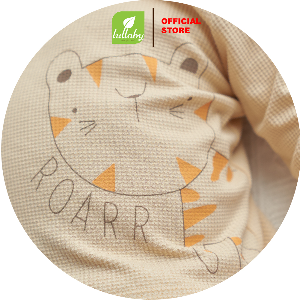 Lullaby Bộ bé trai cài lệch NH548N - Be - Nâu  (1M, 3M, 6M) — ảnh 2