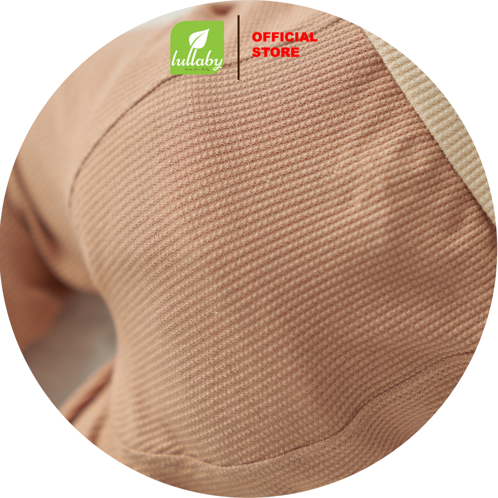 Lullaby Bộ bé trai cài lệch NH548N - Be - Nâu  (1M, 3M, 6M) — ảnh 4