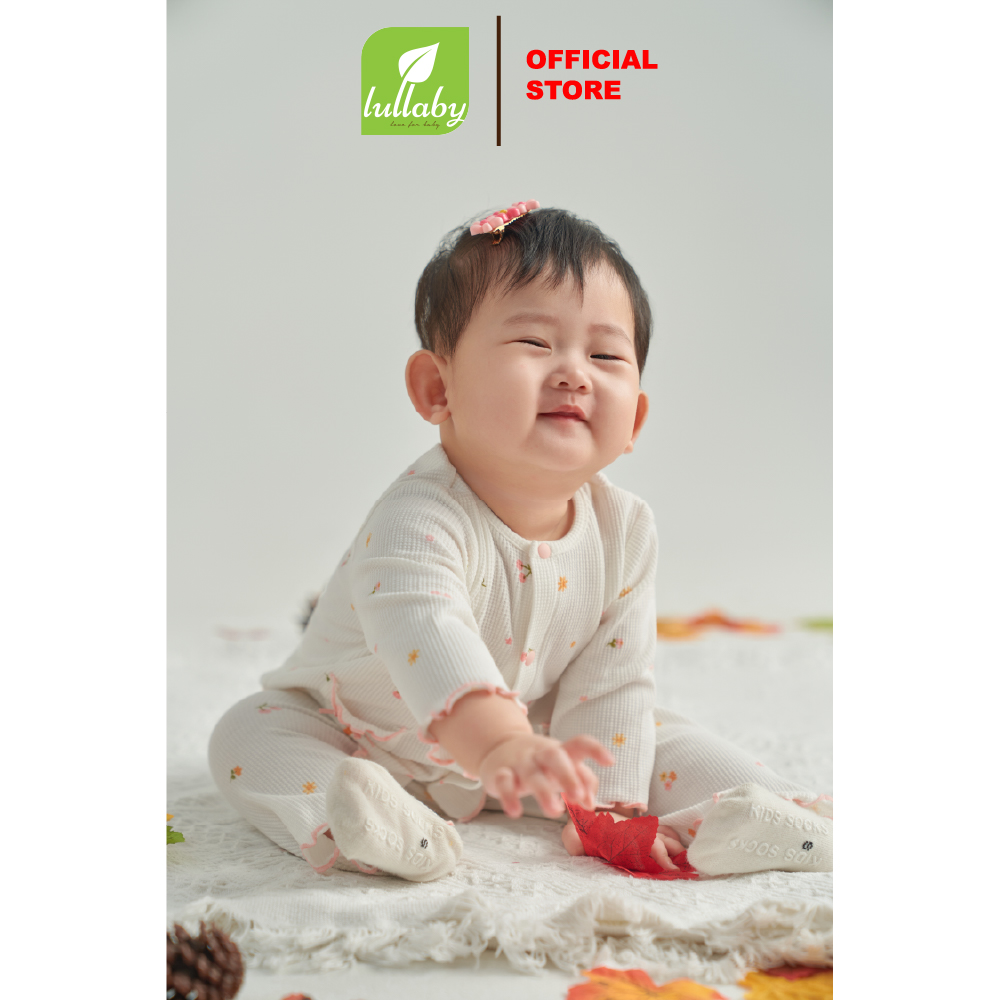 Lullaby Bộ bé gái cài giữa dài tay NH547N - Hồng  (1M, 3M, 6M) — ảnh 4