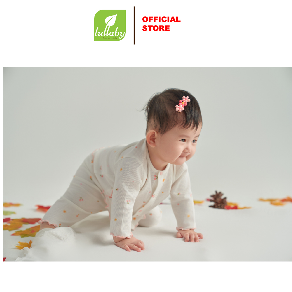 Lullaby Bộ bé gái cài giữa dài tay NH547N - Hồng  (1M, 3M, 6M) — ảnh 6