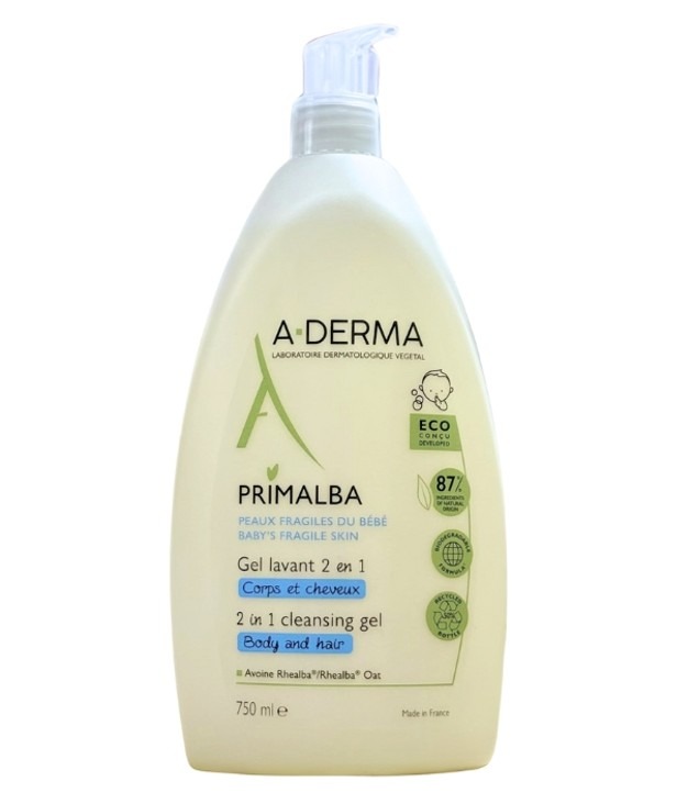 Sữa tắm gội giảm rôm sảy A-Derma Primaba baby sơ sinh — ảnh 2