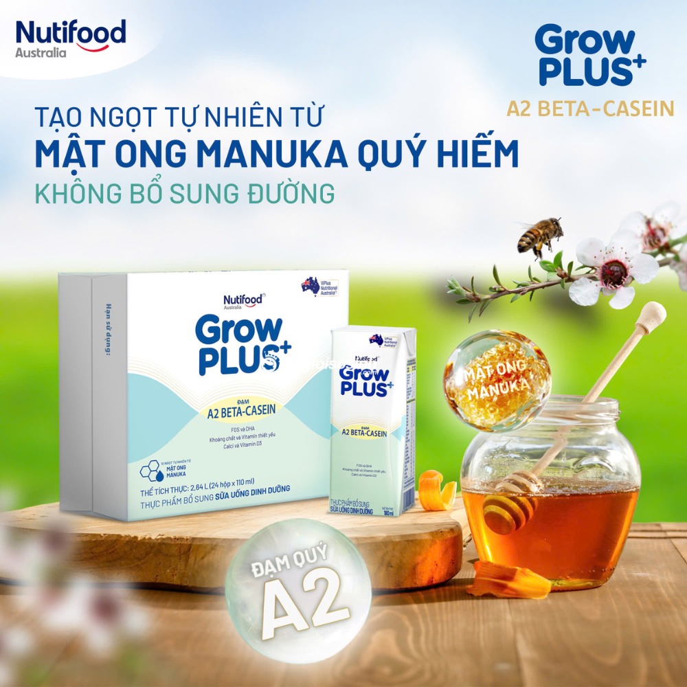 Sữa nước Nutifood GrowPLUS+ từ 1 tuổi (4x110ml) — ảnh 5