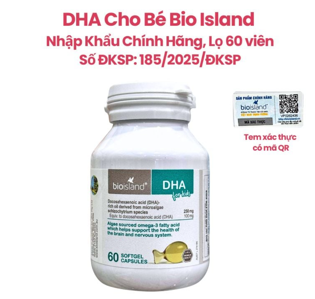 Vitamin Bioisland DHA trẻ em (60 viên) từ 7 tháng tuổi — ảnh 4