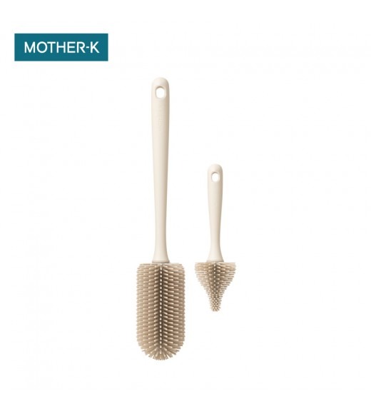 Bộ cọ bình sữa, núm ti Silicone Mother-K (Màu Đỏ, Xanh, Vàng) — ảnh 5
