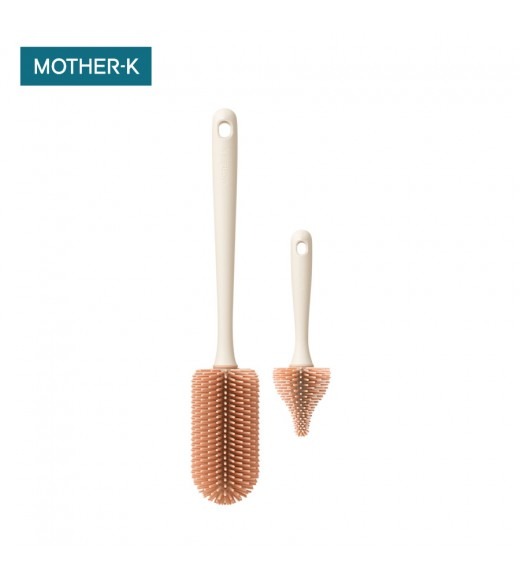 Bộ cọ bình sữa, núm ti Silicone Mother-K (Màu Đỏ, Xanh, Vàng) — ảnh 6