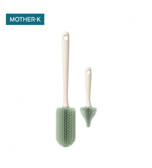 Bộ cọ bình sữa, núm ti Silicone Mother-K (Màu Đỏ, Xanh, Vàng) — ảnh 7
