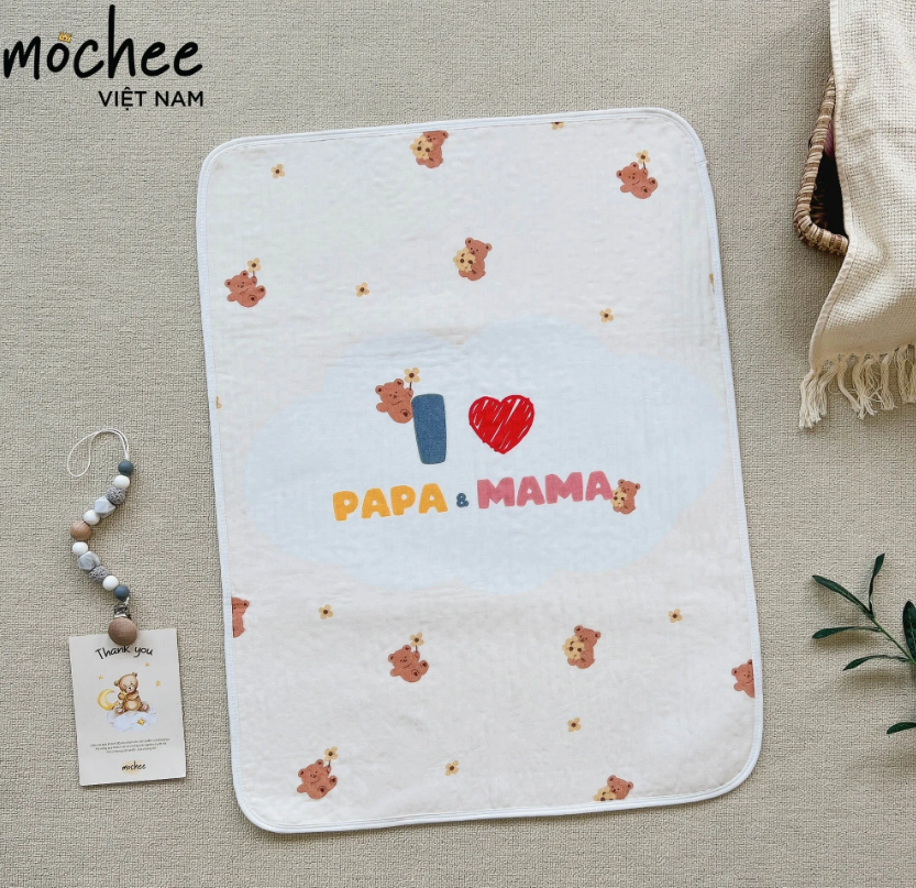 Lót chống thấm xô muslin Mochee — ảnh 5