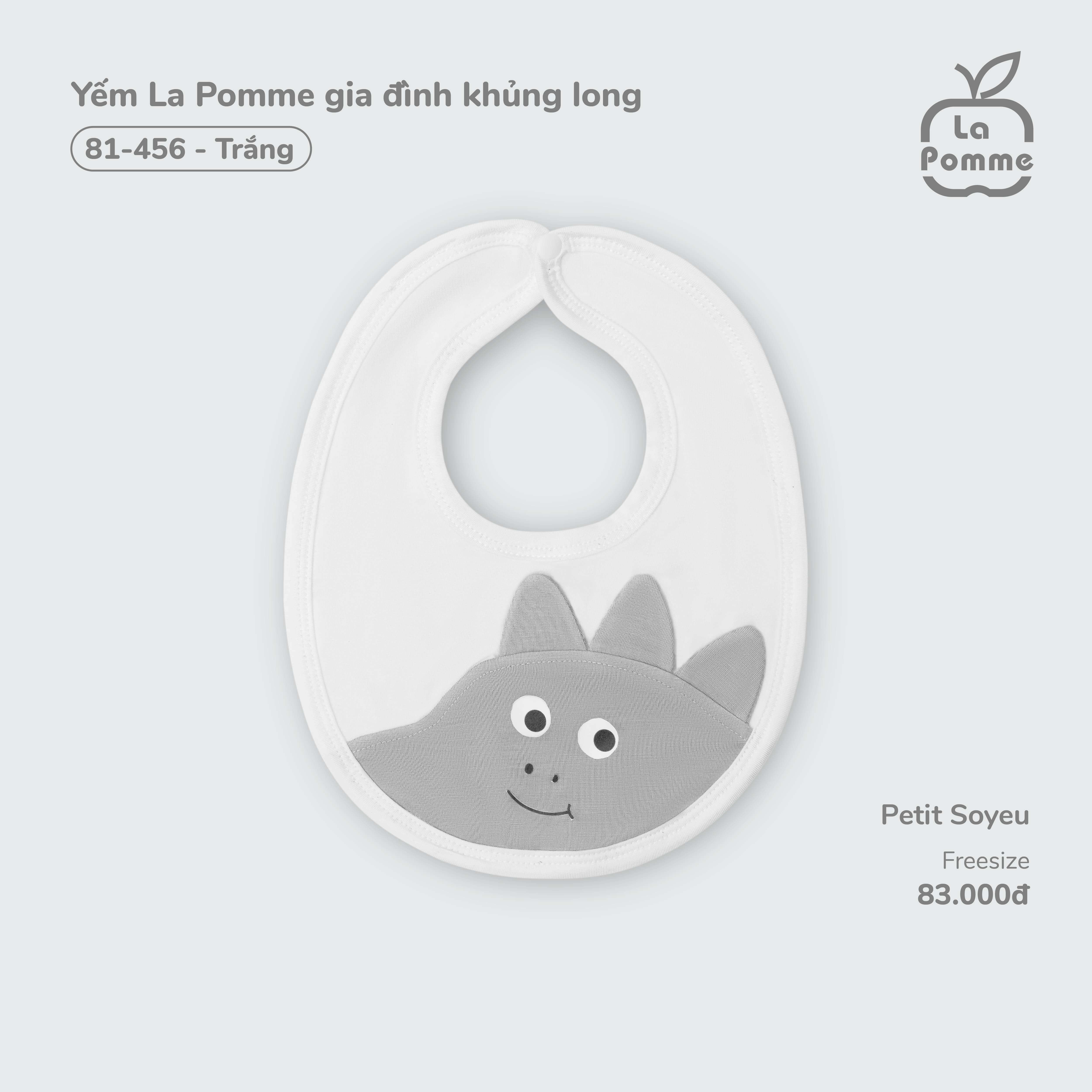 Yếm La Pomme gia đình khủng long (Trắng) — ảnh 2