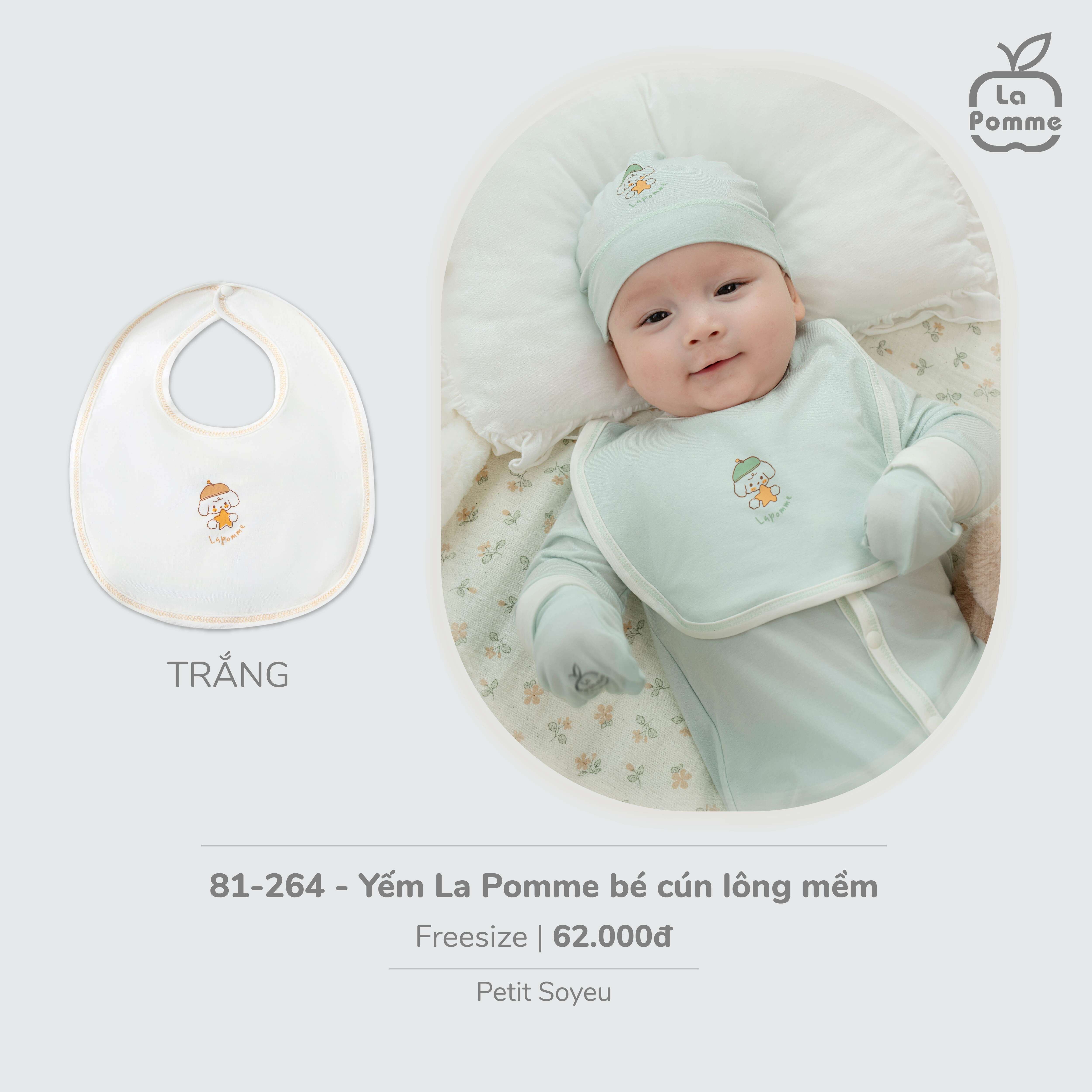Yếm La Pomme bé cún lông mềm nhạt (Xanh) — ảnh 2