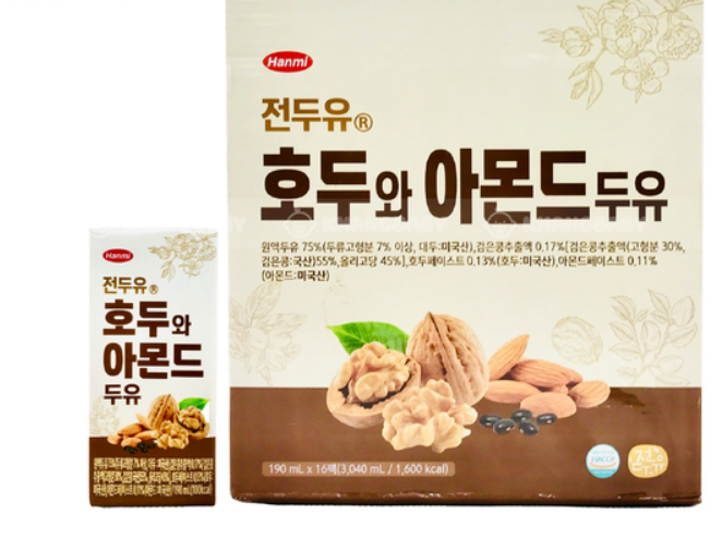 Sữa hạt óc chó hạnh nhân Hanmi Hàn (Thùng 16 hộp)