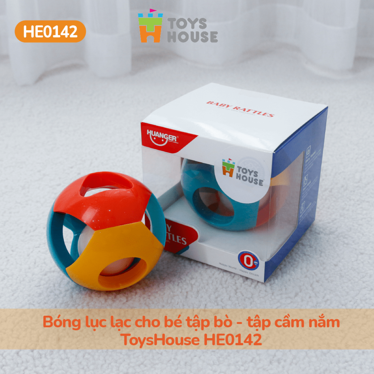 Bóng lục lạc tập bò tập cầm nắm Toys House HE0142