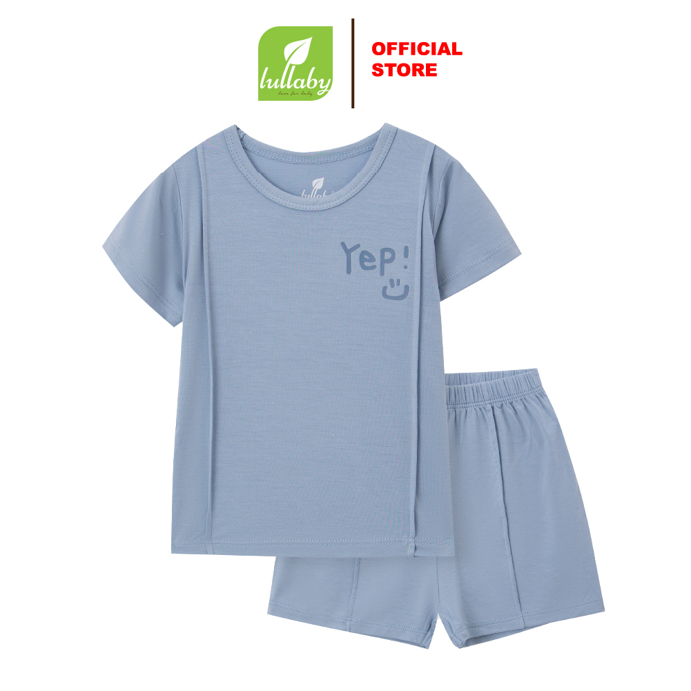 Lullaby Bộ BT cộc tay NH385N - Xanh blue - 9,12,18,24M, 3Y