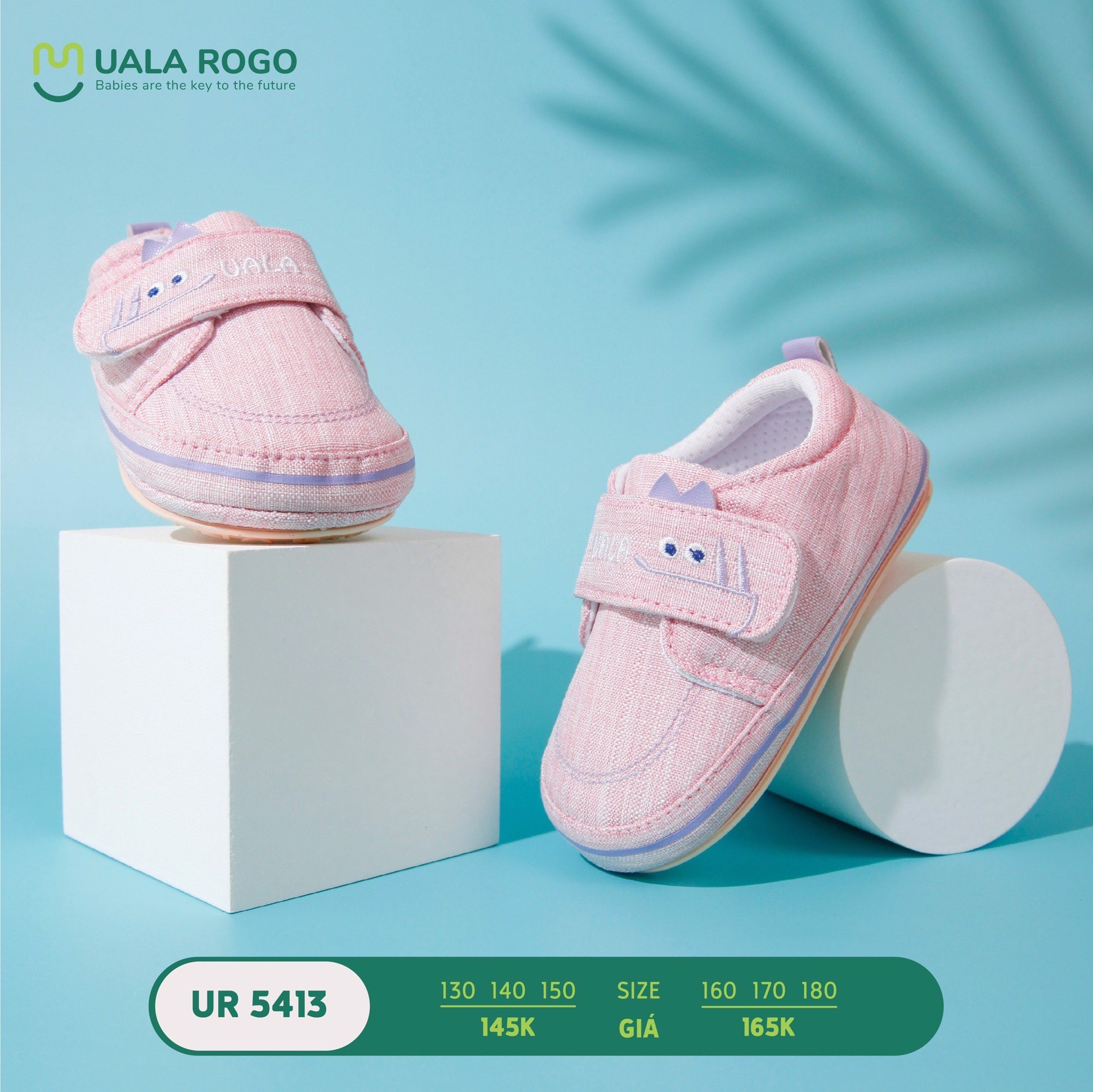 Giày tập đi Ualarogo màu hồng size (Size 130, 140, 150, 160, 170, 180)