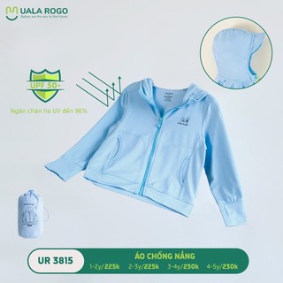 Áo chống nắng Ualarogo cho bé (1-2Y, 2-3Y, 3-4Y, 4-5Y), (Họa tiết Xanh Tím Than, Xanh Dương, Vàng, Hồng, Ghi) — ảnh 2