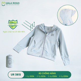Áo chống nắng Ualarogo cho bé (1-2Y, 2-3Y, 3-4Y, 4-5Y), (Họa tiết Xanh Tím Than, Xanh Dương, Vàng, Hồng, Ghi) — ảnh 3