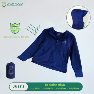 Áo chống nắng Ualarogo cho bé (1-2Y, 2-3Y, 3-4Y, 4-5Y), (Họa tiết Xanh Tím Than, Xanh Dương, Vàng, Hồng, Ghi) — ảnh 5