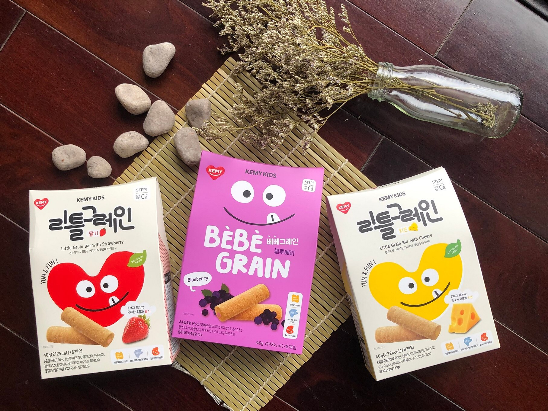 Bánh ngũ cốc Kemy kids vị dâu cho trẻ từ 8 tháng (Vị Dâu, vị Phô mai, vị Việt quất)