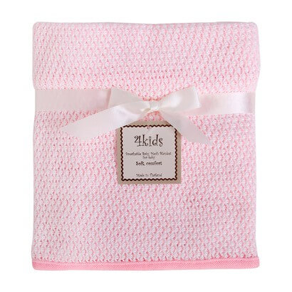 Chăn đắp bằng vải lưới Thái Lan Comfybaby (Size 75 x100cm, 100x150cm), (Màu Hồng, màu Xanh) — ảnh 4