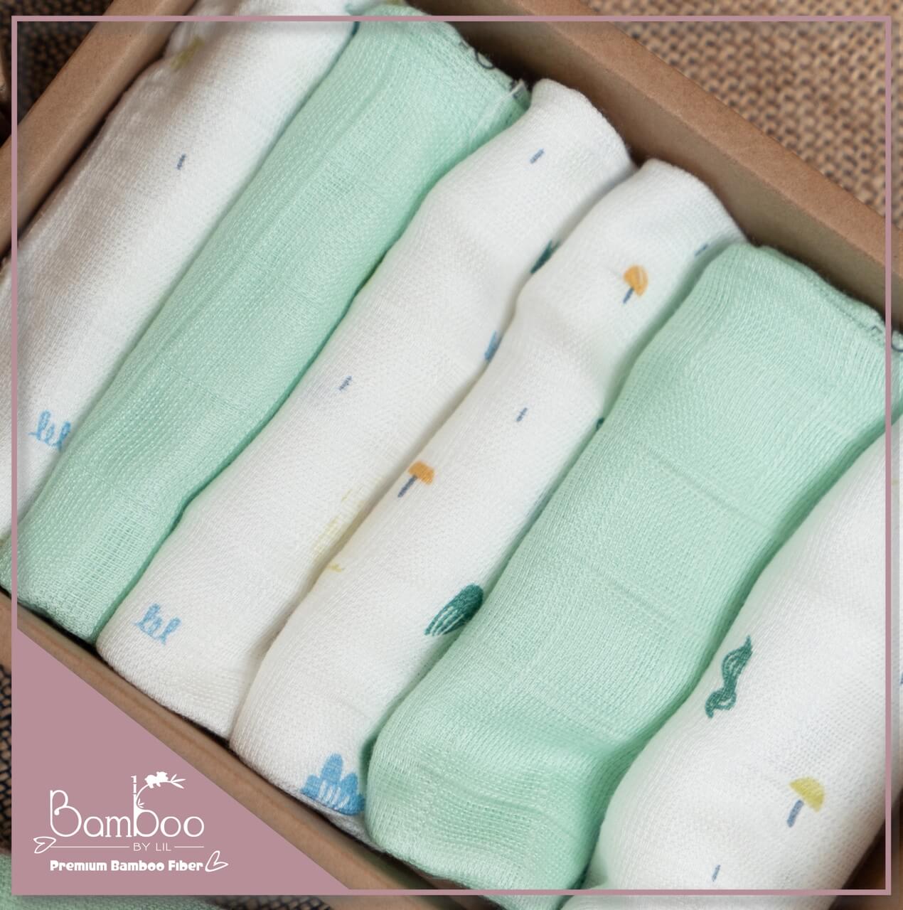 Khăn sữa Lil Bamboo (Màu Xanh, màu Hồng) — ảnh 3