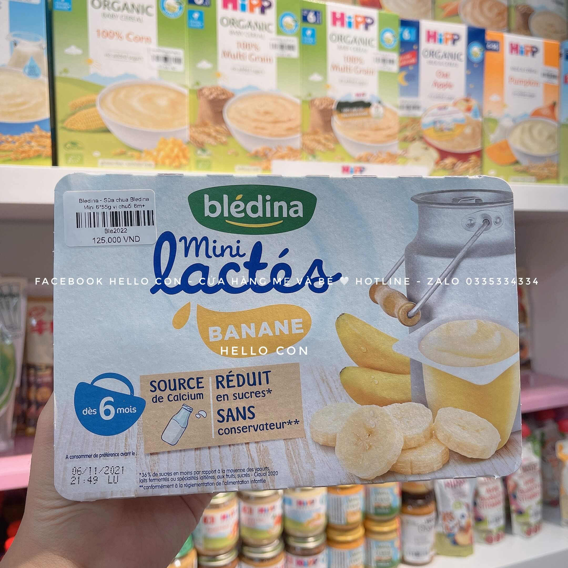 Sữa chua Bledina Mini vỉ 6 hộp*55g dành cho trẻ từ 6M+ (Vị Dâu, vị Lê, vị Chuối, vị Xoài) — ảnh 2