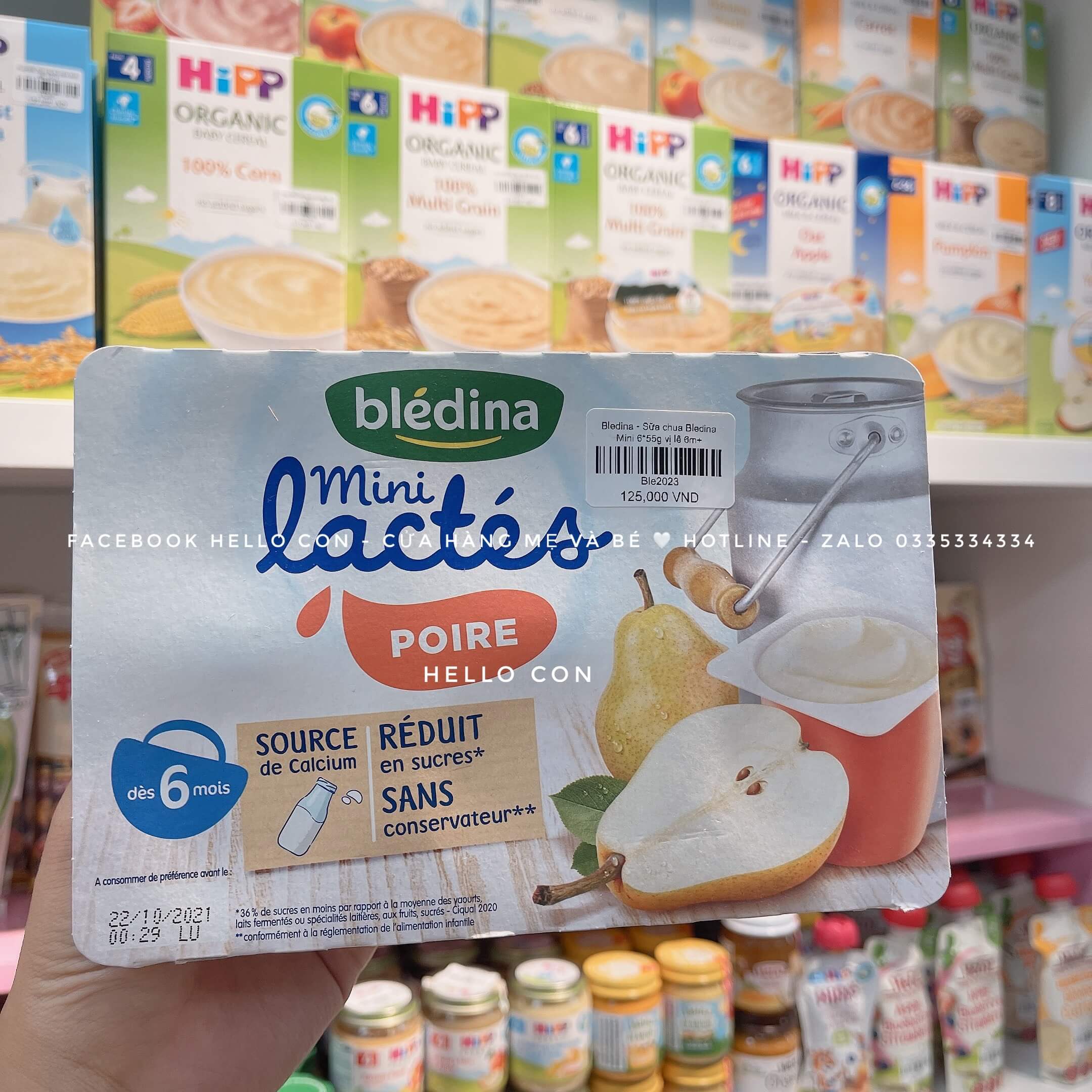 Sữa chua Bledina Mini vỉ 6 hộp*55g dành cho trẻ từ 6M+ (Vị Dâu, vị Lê, vị Chuối, vị Xoài) — ảnh 5