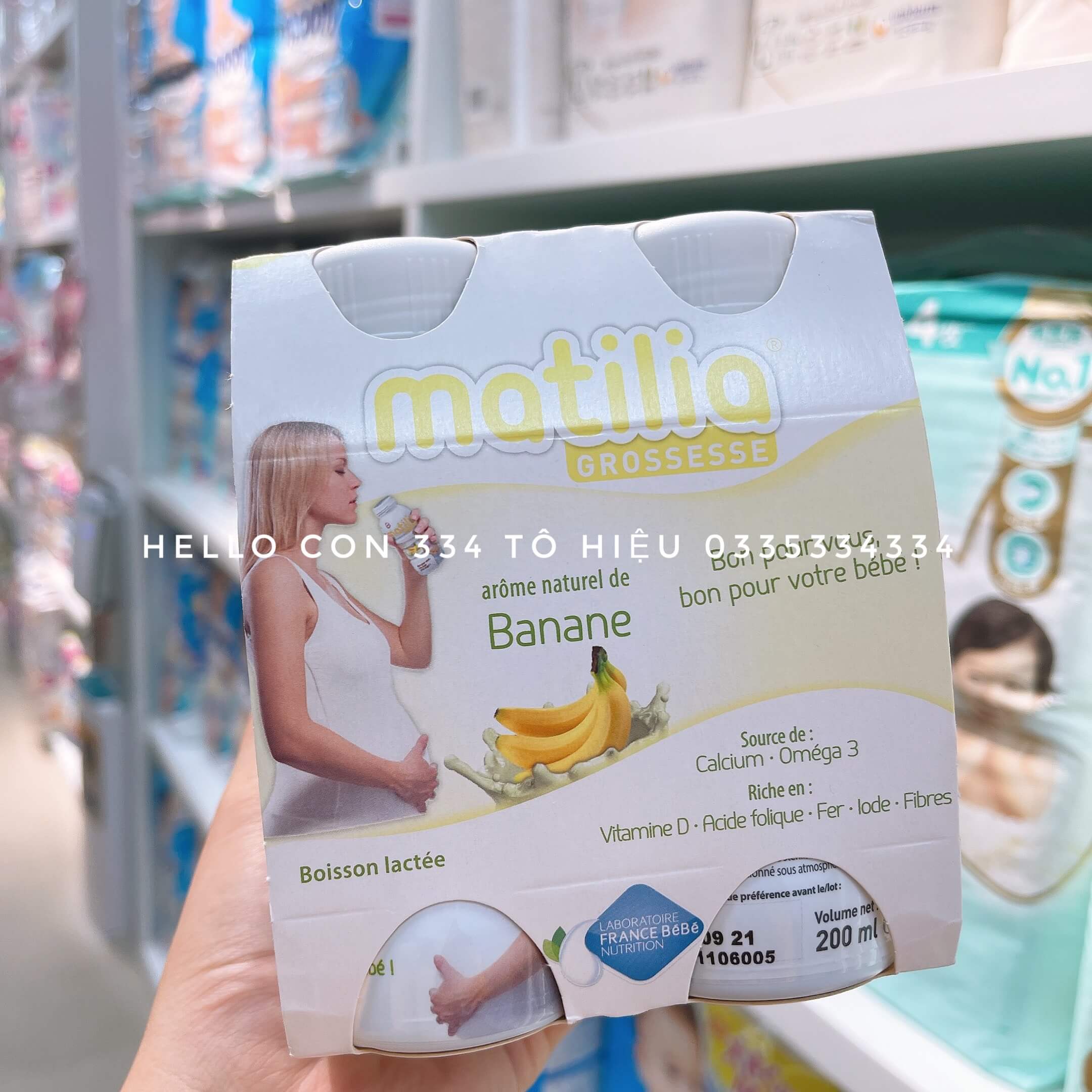 Sữa bà bầu Matilia 200ml 4h/vỉ (4 vị Socola, Dâu, Vani, Chuối) — ảnh 2